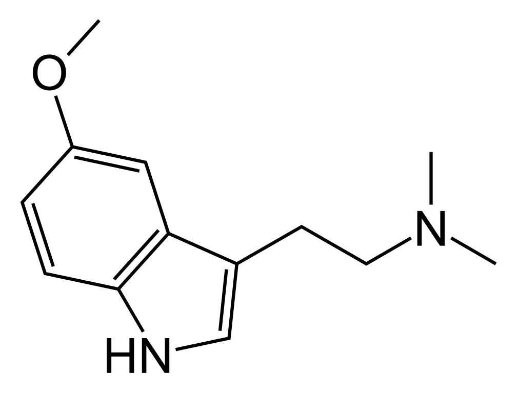 2D chemical structure of DMT (5-MeO-DMT)